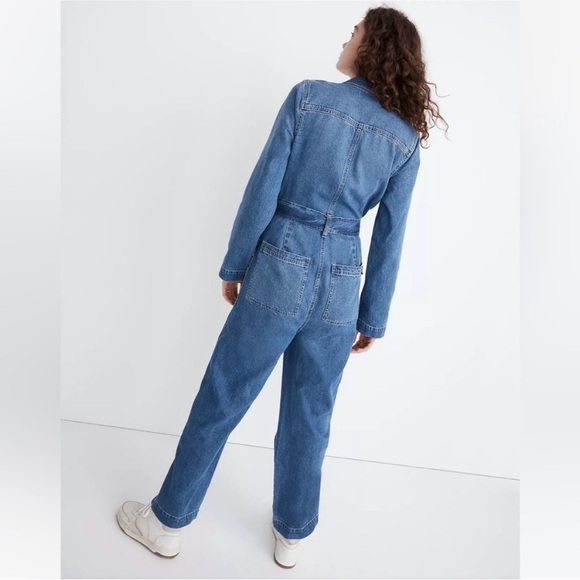 Madewell Denim Tie-Waist Jumpsuit In Claireville Wash - Picture 2 of 11